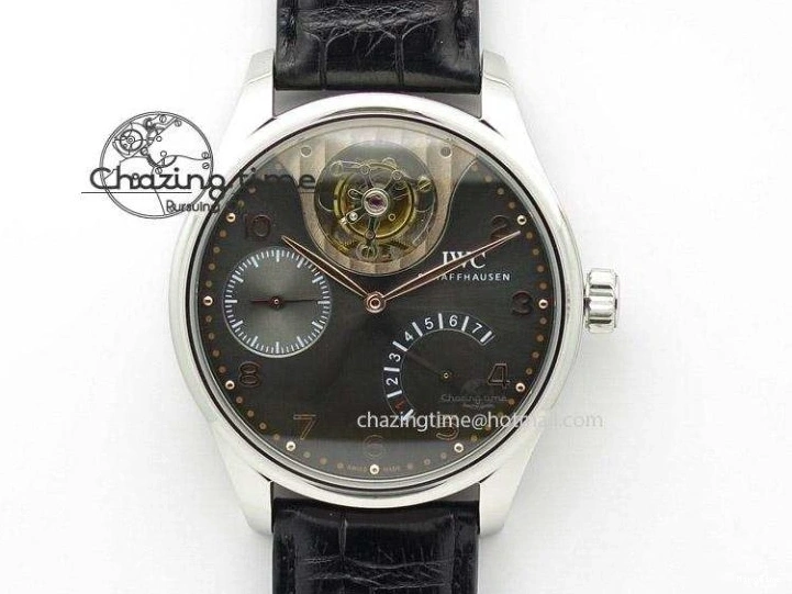 MIROTIME 0408 Portuguese Chrono RG IW371415 ZF 1:1 Best Edition Black Dial On Black Leather Strap A79350 (Slim Movement) FashionForward 7264